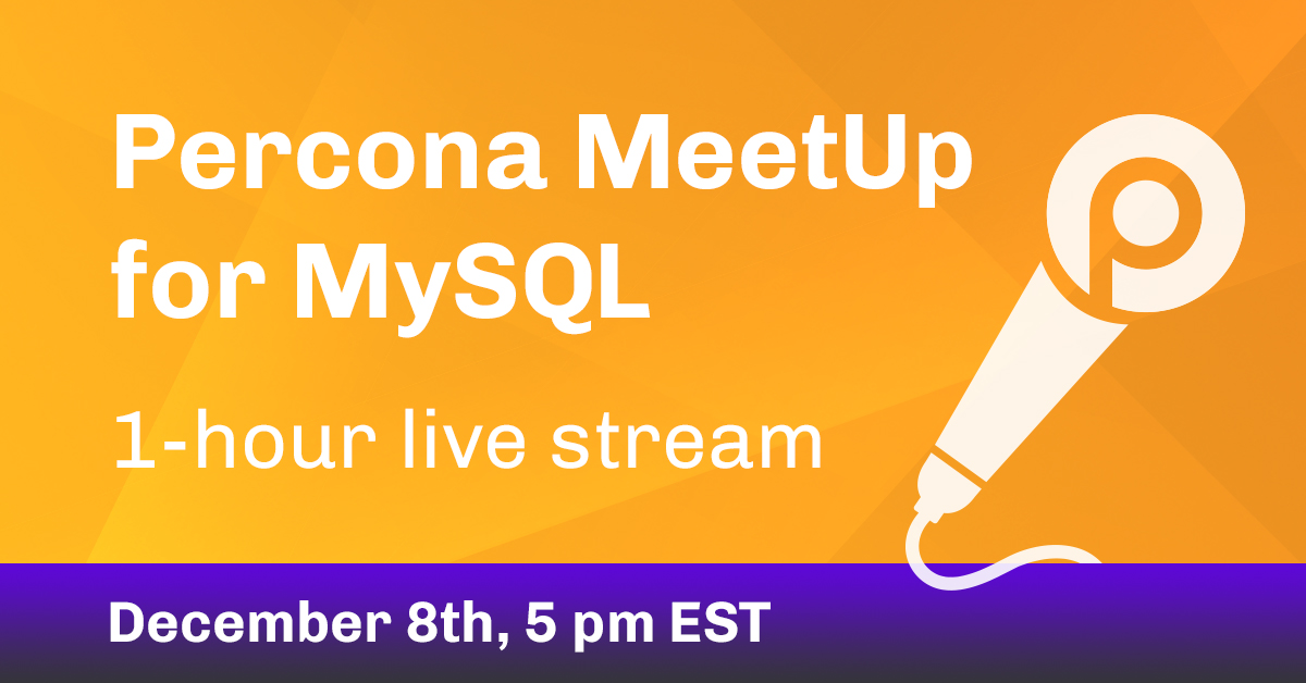 Percona MySQL会议12月8日